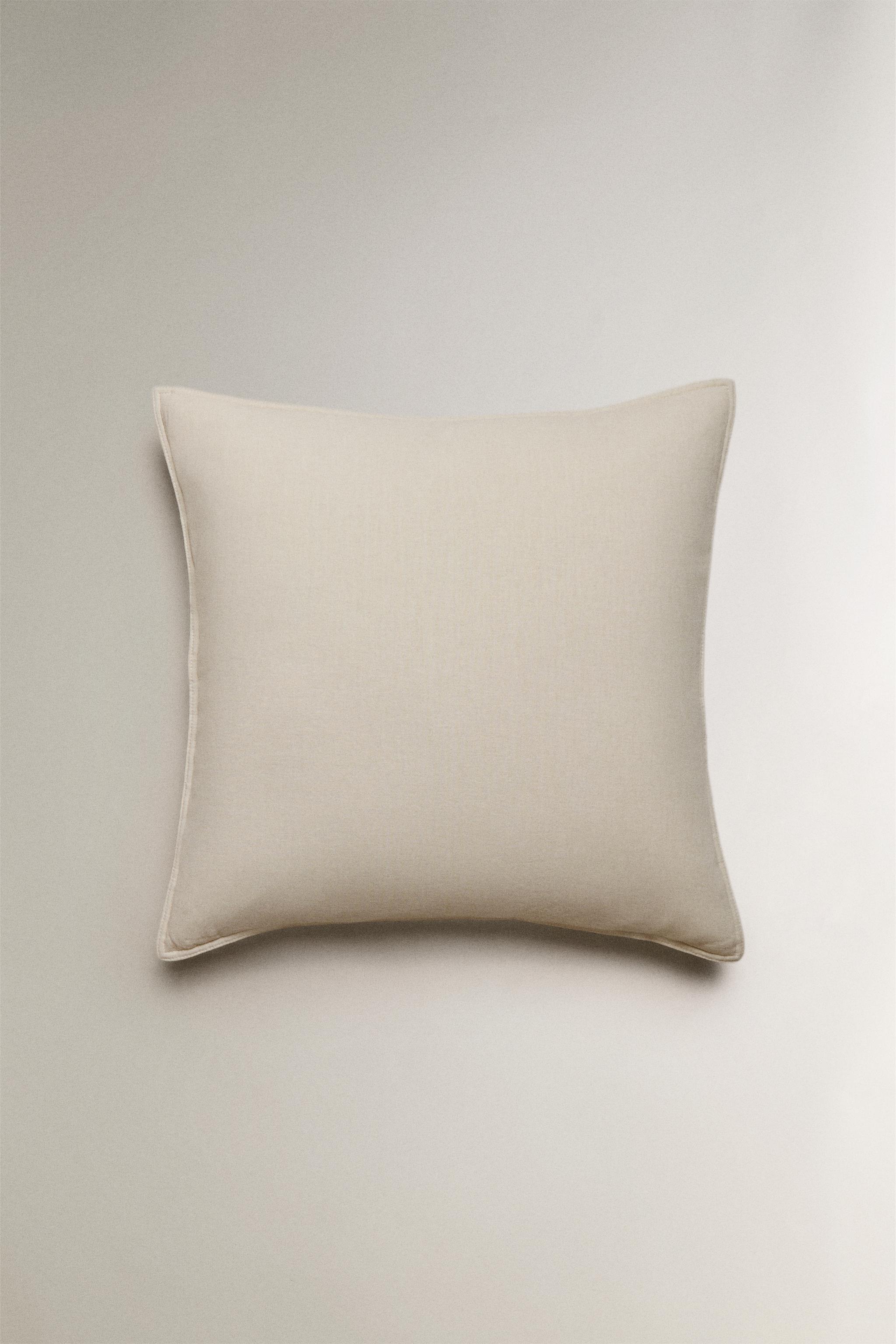 LINEN AND COTTON THROW PILLOW COVER